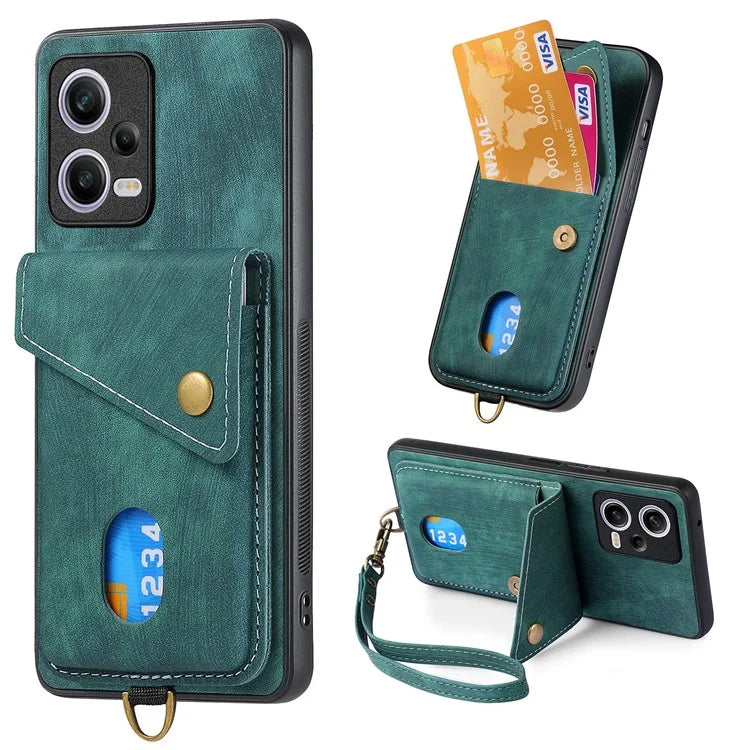 D1 For Xiaomi Redmi Note 12 Pro 5G / 12 Pro Speed 5G / Poco X5 Pro 5G Case Kickstand Leather+TPU Phone Cover
