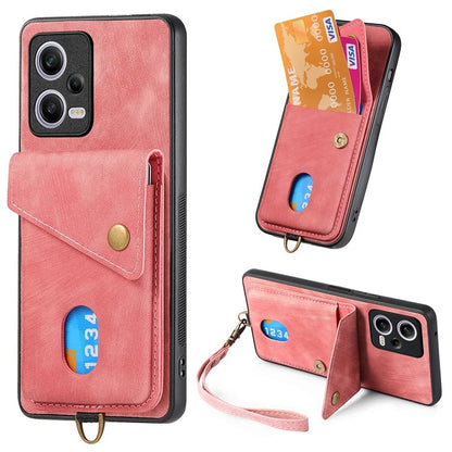 D1 For Xiaomi Redmi Note 12 Pro 5G / 12 Pro Speed 5G / Poco X5 Pro 5G Case Kickstand Leather+TPU Phone Cover