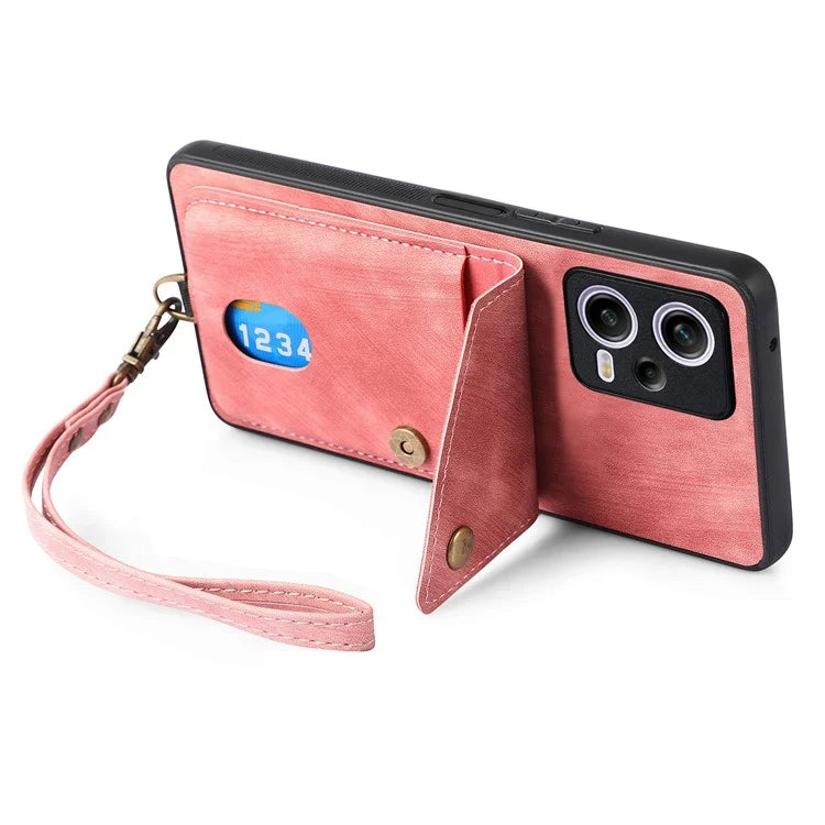 D1 For Xiaomi Redmi Note 12 Pro 5G / 12 Pro Speed 5G / Poco X5 Pro 5G Case Kickstand Leather+TPU Phone Cover