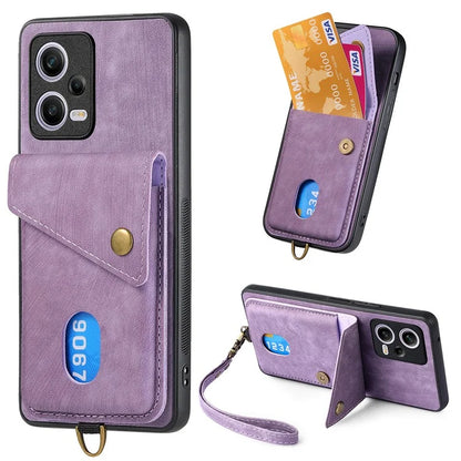 D1 For Xiaomi Redmi Note 12 Pro 5G / 12 Pro Speed 5G / Poco X5 Pro 5G Case Kickstand Leather+TPU Phone Cover