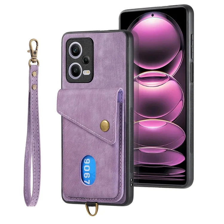 D1 For Xiaomi Redmi Note 12 Pro 5G / 12 Pro Speed 5G / Poco X5 Pro 5G Case Kickstand Leather+TPU Phone Cover