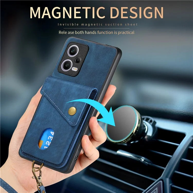 D1 For Xiaomi Redmi Note 12 Pro 5G / 12 Pro Speed 5G / Poco X5 Pro 5G Case Kickstand Leather+TPU Phone Cover