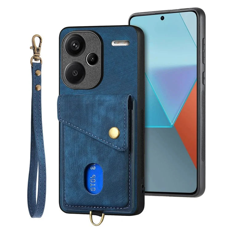 D1 For Xiaomi Redmi Note 13 Pro+ 5G Case Kickstand PU+TPU Phone Cover