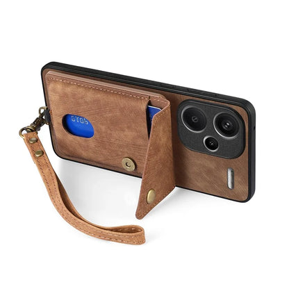 D1 For Xiaomi Redmi Note 13 Pro+ 5G Case Kickstand PU+TPU Phone Cover