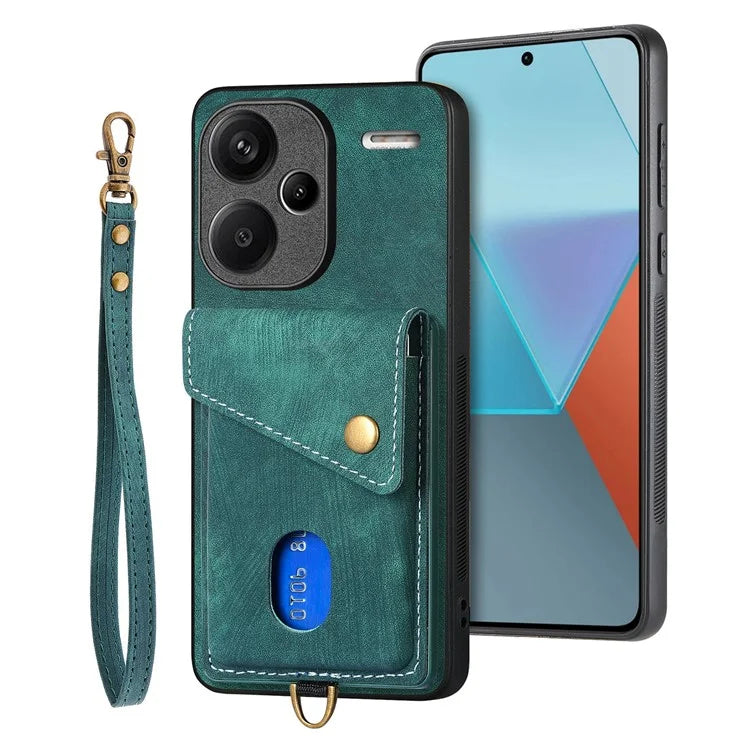 D1 For Xiaomi Redmi Note 13 Pro+ 5G Case Kickstand PU+TPU Phone Cover