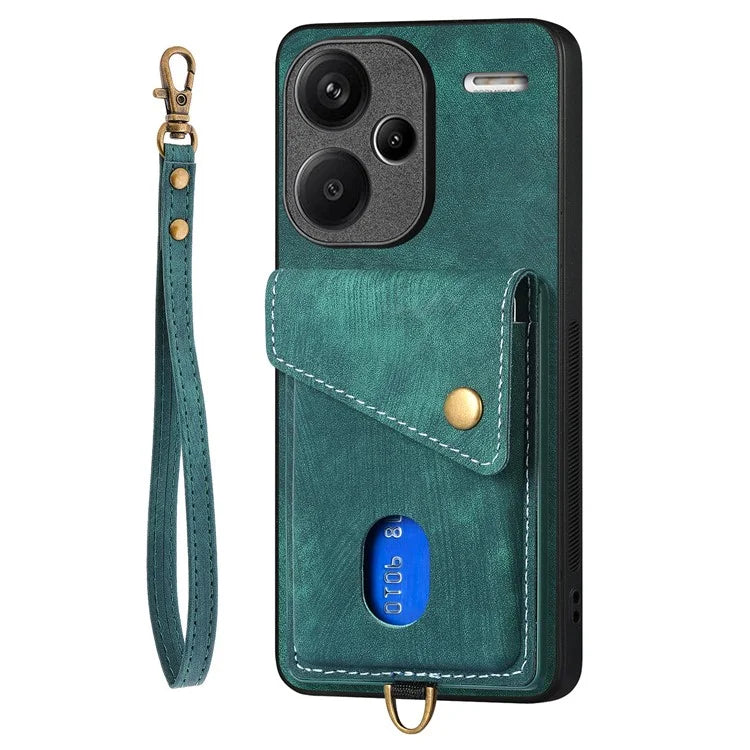 D1 For Xiaomi Redmi Note 13 Pro+ 5G Case Kickstand PU+TPU Phone Cover
