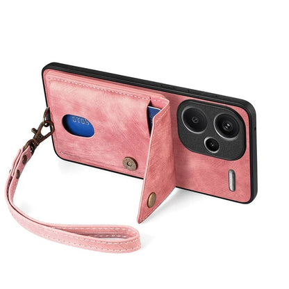 D1 For Xiaomi Redmi Note 13 Pro+ 5G Case Kickstand PU+TPU Phone Cover