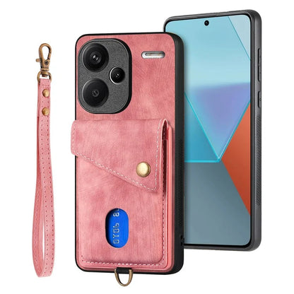 D1 For Xiaomi Redmi Note 13 Pro+ 5G Case Kickstand PU+TPU Phone Cover