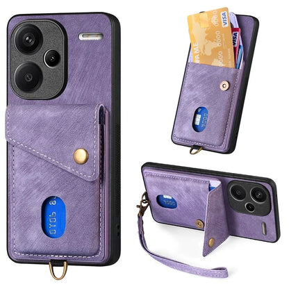 D1 For Xiaomi Redmi Note 13 Pro+ 5G Case Kickstand PU+TPU Phone Cover