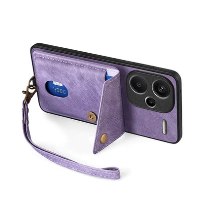 D1 For Xiaomi Redmi Note 13 Pro+ 5G Case Kickstand PU+TPU Phone Cover