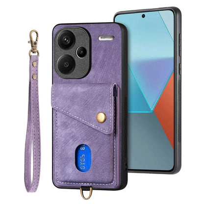 D1 For Xiaomi Redmi Note 13 Pro+ 5G Case Kickstand PU+TPU Phone Cover