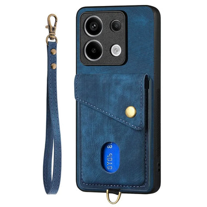 D1 For Xiaomi Redmi Note 13 Pro 5G / Poco X6 5G Case Anti-Drop PU+TPU Phone Cover with Kickstand