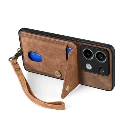 D1 For Xiaomi Redmi Note 13 Pro 5G / Poco X6 5G Case Anti-Drop PU+TPU Phone Cover with Kickstand