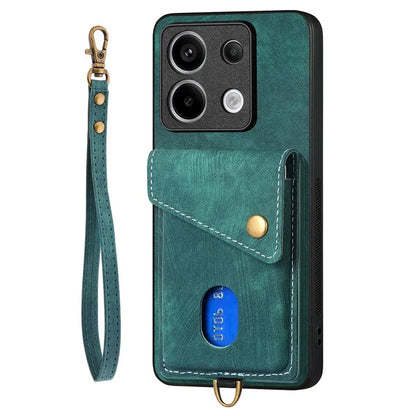 D1 For Xiaomi Redmi Note 13 Pro 5G / Poco X6 5G Case Anti-Drop PU+TPU Phone Cover with Kickstand
