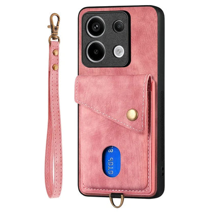 D1 For Xiaomi Redmi Note 13 Pro 5G / Poco X6 5G Case Anti-Drop PU+TPU Phone Cover with Kickstand