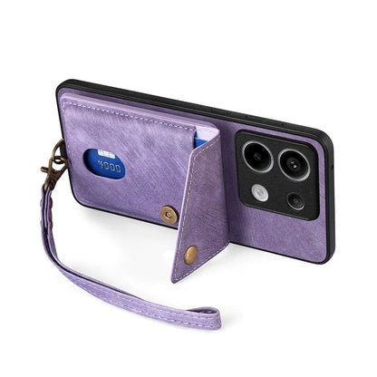D1 For Xiaomi Redmi Note 13 Pro 5G / Poco X6 5G Case Anti-Drop PU+TPU Phone Cover with Kickstand