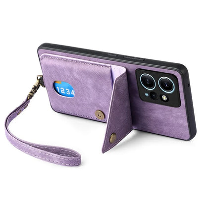 D1 For Xiaomi Redmi Note 12 4G Protective Case Kickstand PU+TPU Phone Cover