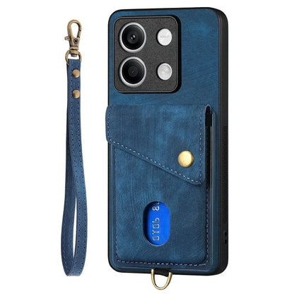 D1 For Xiaomi Redmi Note 13 5G Case PU+TPU Card Slot Phone Cover with Kickstand