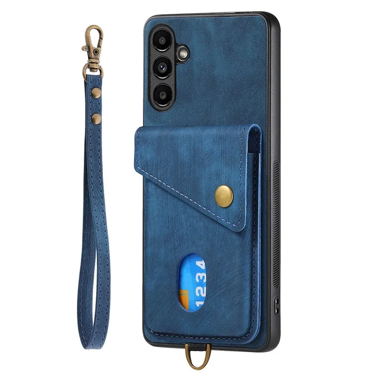 D1 For Samsung Galaxy A35 5G Case Retro Leather+TPU Phone Cover with Card Holder
