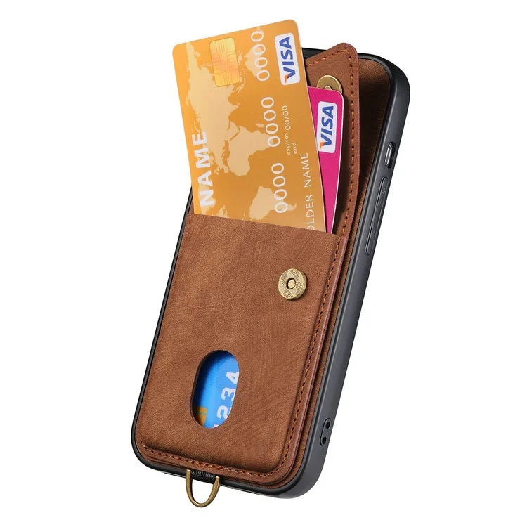 D1 For Samsung Galaxy A34 5G Phone Case Card Slot Retro Leather+TPU Cover