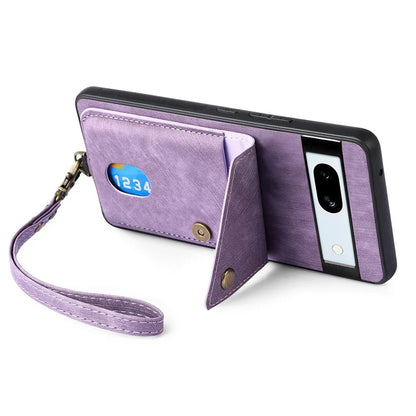 D1 For Google Pixel 7a Case Card Holder Drop-proof Retro PU+TPU Phone Case