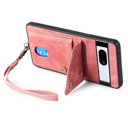 D1 For Google Pixel 7a Case Card Holder Drop-proof Retro PU+TPU Phone Case