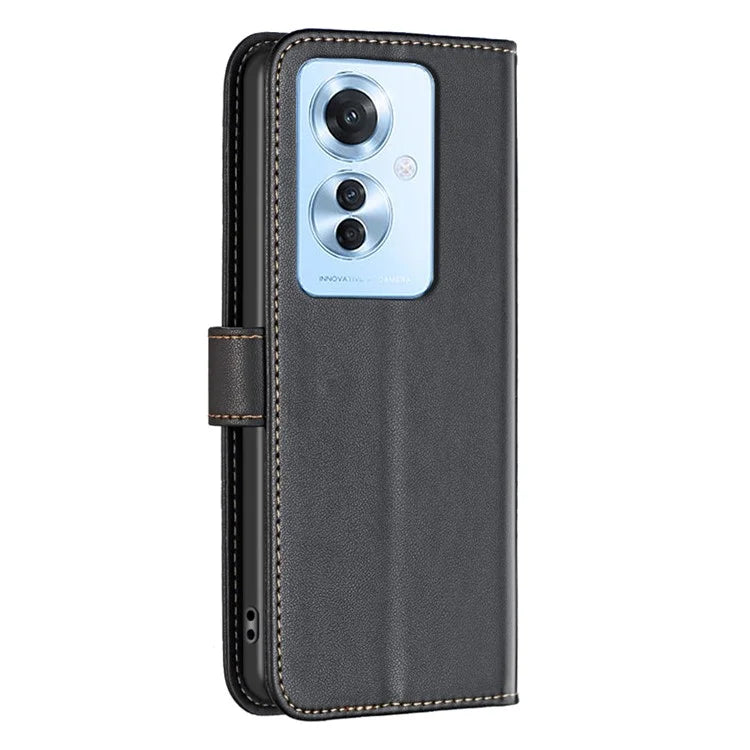 BINFEN COLOR BF17 For Oppo Reno11 F 5G Case Magnetic Closure Folio Stand Phone Cover