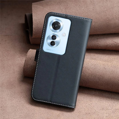BINFEN COLOR BF17 For Oppo Reno11 F 5G Case Magnetic Closure Folio Stand Phone Cover