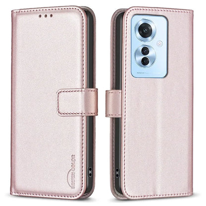 BINFEN COLOR BF17 For Oppo Reno11 F 5G Case Magnetic Closure Folio Stand Phone Cover
