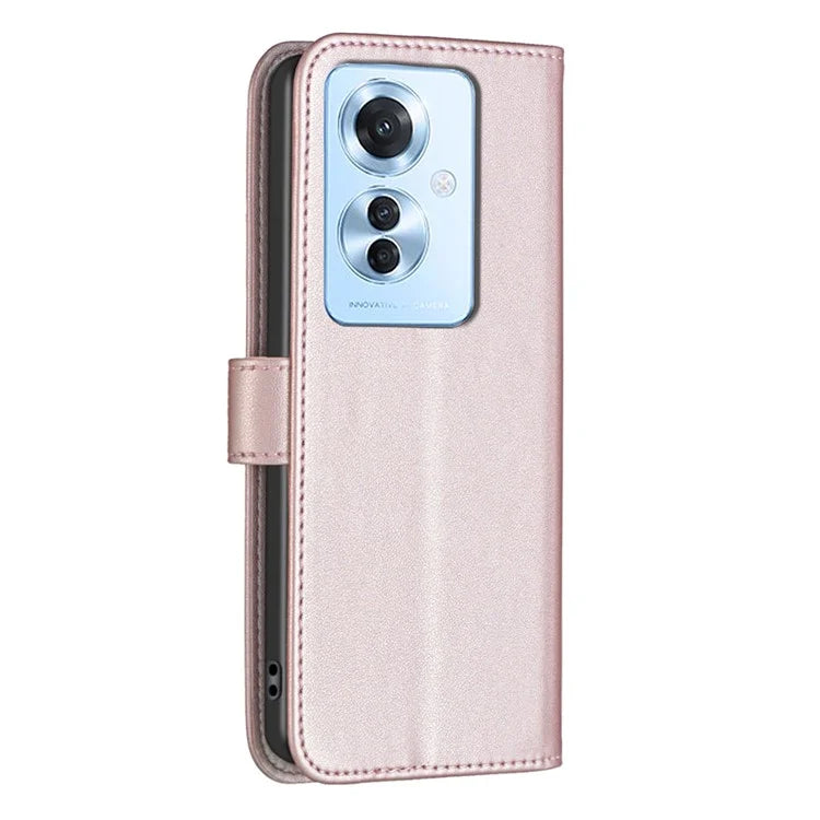 BINFEN COLOR BF17 For Oppo Reno11 F 5G Case Magnetic Closure Folio Stand Phone Cover