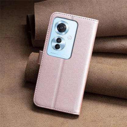 BINFEN COLOR BF17 For Oppo Reno11 F 5G Case Magnetic Closure Folio Stand Phone Cover