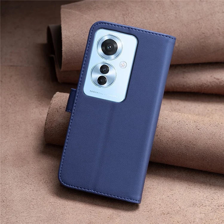 BINFEN COLOR BF17 For Oppo Reno11 F 5G Case Magnetic Closure Folio Stand Phone Cover
