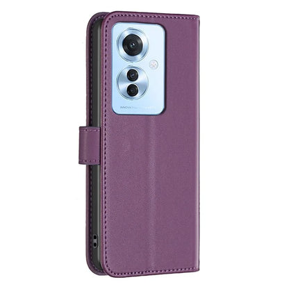 BINFEN COLOR BF17 For Oppo Reno11 F 5G Case Magnetic Closure Folio Stand Phone Cover