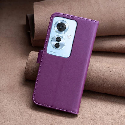 BINFEN COLOR BF17 For Oppo Reno11 F 5G Case Magnetic Closure Folio Stand Phone Cover