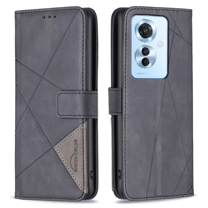 BINFEN COLOR BF05 For Oppo Reno11 F 5G Leather Case Flip Stand Wallet Phone Cover