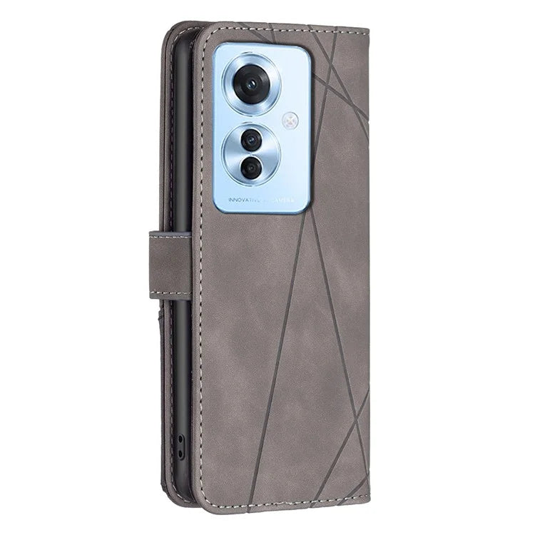 BINFEN COLOR BF05 For Oppo Reno11 F 5G Leather Case Flip Stand Wallet Phone Cover
