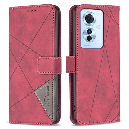 BINFEN COLOR BF05 For Oppo Reno11 F 5G Leather Case Flip Stand Wallet Phone Cover