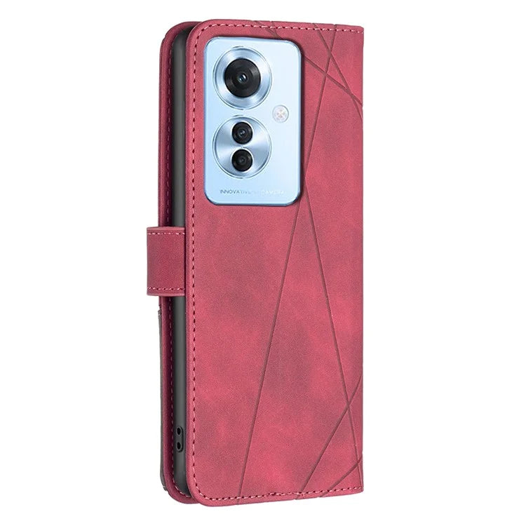 BINFEN COLOR BF05 For Oppo Reno11 F 5G Leather Case Flip Stand Wallet Phone Cover