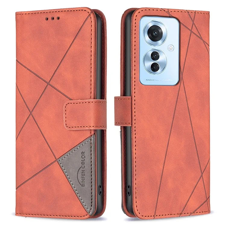 BINFEN COLOR BF05 For Oppo Reno11 F 5G Leather Case Flip Stand Wallet Phone Cover