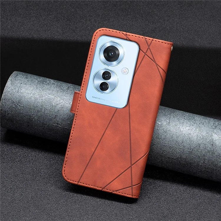 BINFEN COLOR BF05 For Oppo Reno11 F 5G Leather Case Flip Stand Wallet Phone Cover