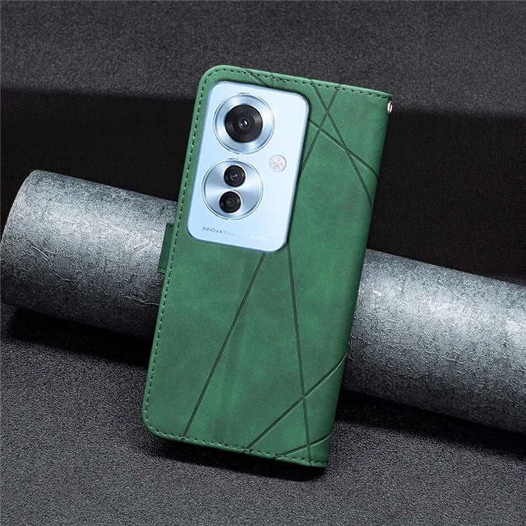 BINFEN COLOR BF05 For Oppo Reno11 F 5G Leather Case Flip Stand Wallet Phone Cover