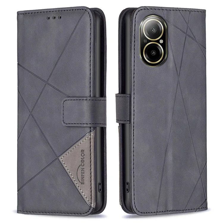 BINFEN COLOR BF05 For Realme C67 4G Leather Case Card Holder Wallet Phone Cover