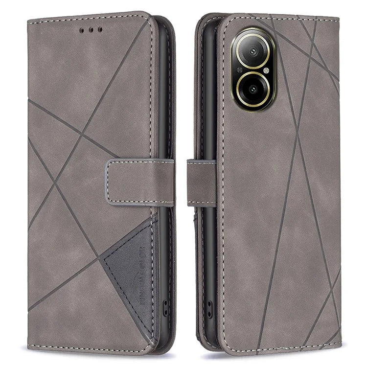 BINFEN COLOR BF05 For Realme C67 4G Leather Case Card Holder Wallet Phone Cover