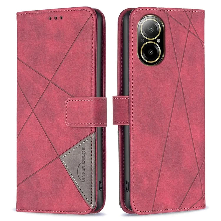 BINFEN COLOR BF05 For Realme C67 4G Leather Case Card Holder Wallet Phone Cover