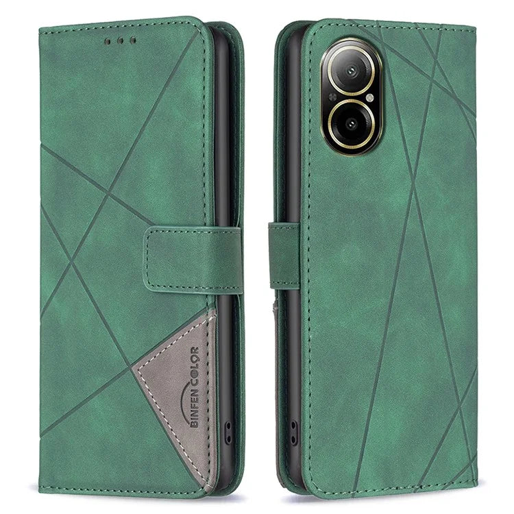 BINFEN COLOR BF05 For Realme C67 4G Leather Case Card Holder Wallet Phone Cover