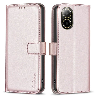 BINFEN COLOR BF17 For Realme C67 4G Case Wallet Leather Folio Phone Cover with Magnetic Closure