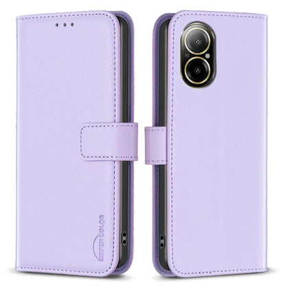 BINFEN COLOR BF17 For Realme C67 4G Case Wallet Leather Folio Phone Cover with Magnetic Closure