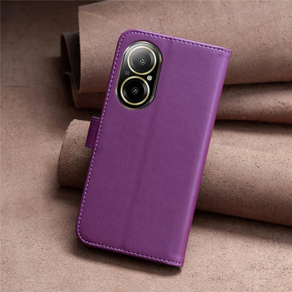 BINFEN COLOR BF17 For Realme C67 4G Case Wallet Leather Folio Phone Cover with Magnetic Closure