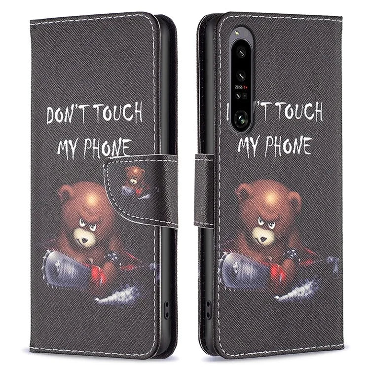 For Sony Xperia 1 VI Cell Phone Cases Leather Pattern Printing Flip Stand Cover