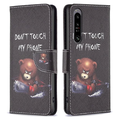 For Sony Xperia 1 VI Cell Phone Cases Leather Pattern Printing Flip Stand Cover